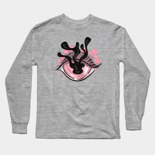 Weird Pink Eye Cute Pastel Goth Long Sleeve T-Shirt